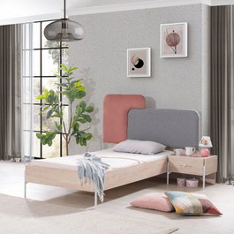 Hanah Home Somier Rosetta Marrón y Rosa
